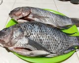 A picture of step 2 of Fried Mojarra with Sautéed Vegetables.