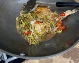 A picture of step 8 of Leatherjacket with salted veggie.