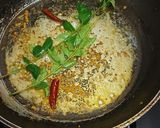 A picture of step 3 of Prawns with coconut and kokum masala curry.