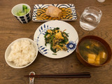 Stir fried eggs and Chinese chives