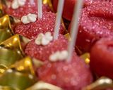 A picture of step 3 of Rose barfi pops.
