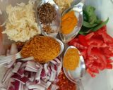 A picture of step 2 of Peels of raw banana with potato curry.