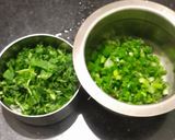 A picture of step 2 of Spring Onion - Methi Frankie.