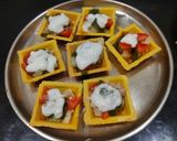 A picture of step 3 of Canapés Chaat.