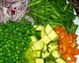 Une image de l'étape 1 de Tamakfoult (couscous avec les restes des légumes a la vapeur).