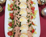 Foto del paso 12 de la receta: Pionono con pollo y rollitos de queso con piña y almendras