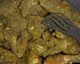 A picture of step 1 of Green masala roast.
