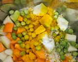 A picture of step 2 of Palak khichdi.