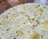 A picture of step 6 of Laziza Ras Malai.