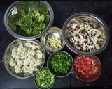 A picture of step 1 of Veg Garlic Mushroom Soup.