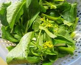 Hình bước làm 1 của món Cải ngồng luộc chấm trứng