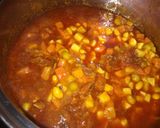 A picture of step 3 of Tin Fish with mixed vegetables curry.