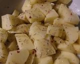 A picture of step 1 of Pink pepper and rosemary potatoes.