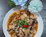Foto langkah ke 5 dari resep Tumis Udang Jamur Shiitake.