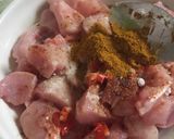 A picture of step 1 of Lemon shish tawook.