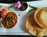A picture of step 7 of Street-Style Chole and Semolina Bhature.