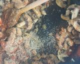 A picture of step 2 of Meatballs in creamy mushroom sauce.