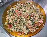 Une image de l'étape 15 de Salade de boulgour aux tomates, courgette, olives, persil et saucisses épicées.
