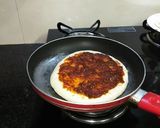 A picture of step 10 of Pan Pizza with paneer stuffing without yeast.