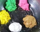 Foto langkah ke 4 dari resep Onde-onde Rainbow isi kacang ijo.