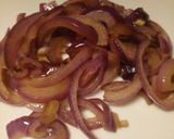 A picture of step 1 of Feta and caramelised red onion omelette.