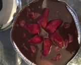 A picture of step 7 of Rhubarb & strawberry no oven cake / pie.