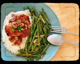Hình bước làm 5 của món Gà sốt teriyaki cho bé