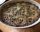 Une image de l'étape 11 de Gratin « skull » au cresson, fanes de radis, haricots blancs, herbes et épices.