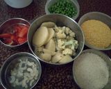 A picture of step 3 of Bhoona khichdi.