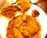 A picture of step 8 of Mint Ginger Tea With Onion Layered Paratha - Just In 20 minutes.
