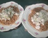 Foto del paso 5 de la receta: Salsa de pollo a la crema y verdeo