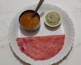 A picture of step 3 of Beetroot dosa.