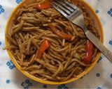 A picture of step 8 of Chinese noodles.