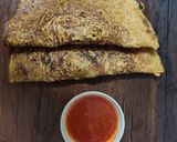 A picture of step 4 of Pancakes besan chilla.