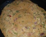 A picture of step 3 of Besan chilla.