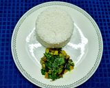 A picture of step 4 of Neem Leaves with Eggplant Stir- Fry.
