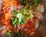 A picture of step 2 of Carrot besan chilla.