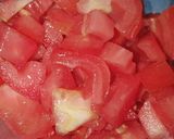 A picture of step 1 of Tricolour salad.