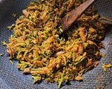 Foto langkah ke 10 dari resep Tumis Bunga Pepaya dengan Tempe dan Ikan Cue.