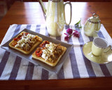 Foto del paso 4 de la receta: Pan frito templado con escalivada y queso griego con aceite Vida