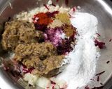 A picture of step 3 of Beetroot Tikki.