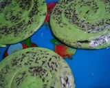 Foto langkah ke 18 dari resep Roti Maryam / Kue Canai/ Kue Phrata Pandan Berserat dan Pandan Isi Coklat.