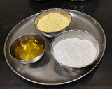 A picture of step 1 of Mohanthal.