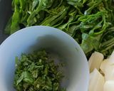 A picture of step 2 of Malabar Spinach, California Lemon & Potato Stir Fry.