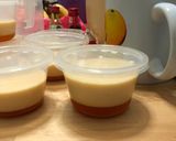 Gambar langkah 10 resipi Puding Caramel dalam bekas plastic.