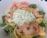 Foto del paso 4 de la receta 64. Ensalada verde con gambas y tortilla de queso (entrante ensalada)