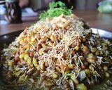 A picture of step 4 of Matki usal (moth beans).