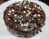A picture of step 8 of Eggless Wheat flour Dark Chocolate Cake.