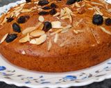A picture of step 10 of Banana Suji Cake.