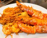 A picture of step 8 of Fideuà in Cosori Air Fryer.